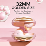 32mm Cat Paw Curling Wand | Cute Large Barrel Curling Iron for Soft Curls & Loose Waves